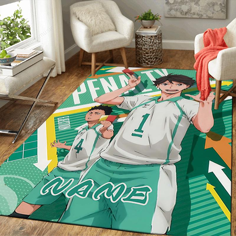 Custom 1Pc Haikyuu Team Spirit Rug Office Carpet Indoor Outdoor Entrance Doormat Nonslip Soft And Comfortable Living Room D49154