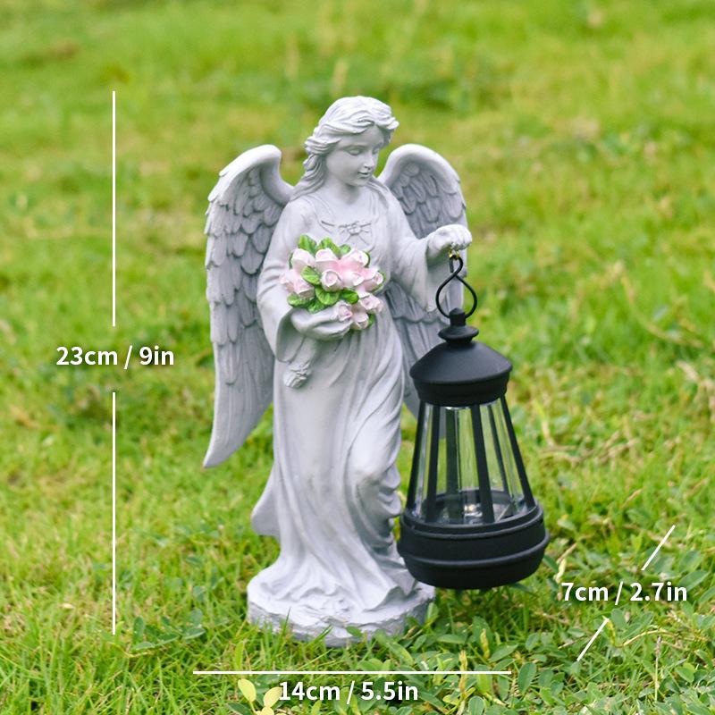 JYL TS/137,New Angel Cupid Solar Light for Outdoor Garden Decor Figurine Garden Statue Craft