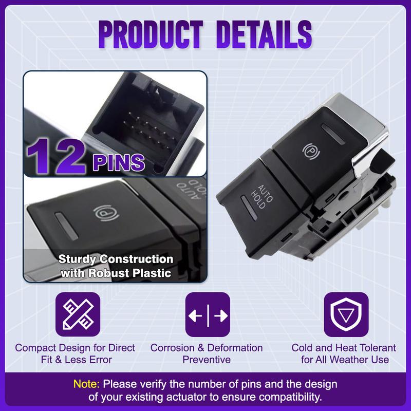 Car Electronic Handbrake Parking Hand Brake Switch Button for Volkswagen VW Tiguan 2017 2018 2019 2020 2021-2024 LHD 5NA927225