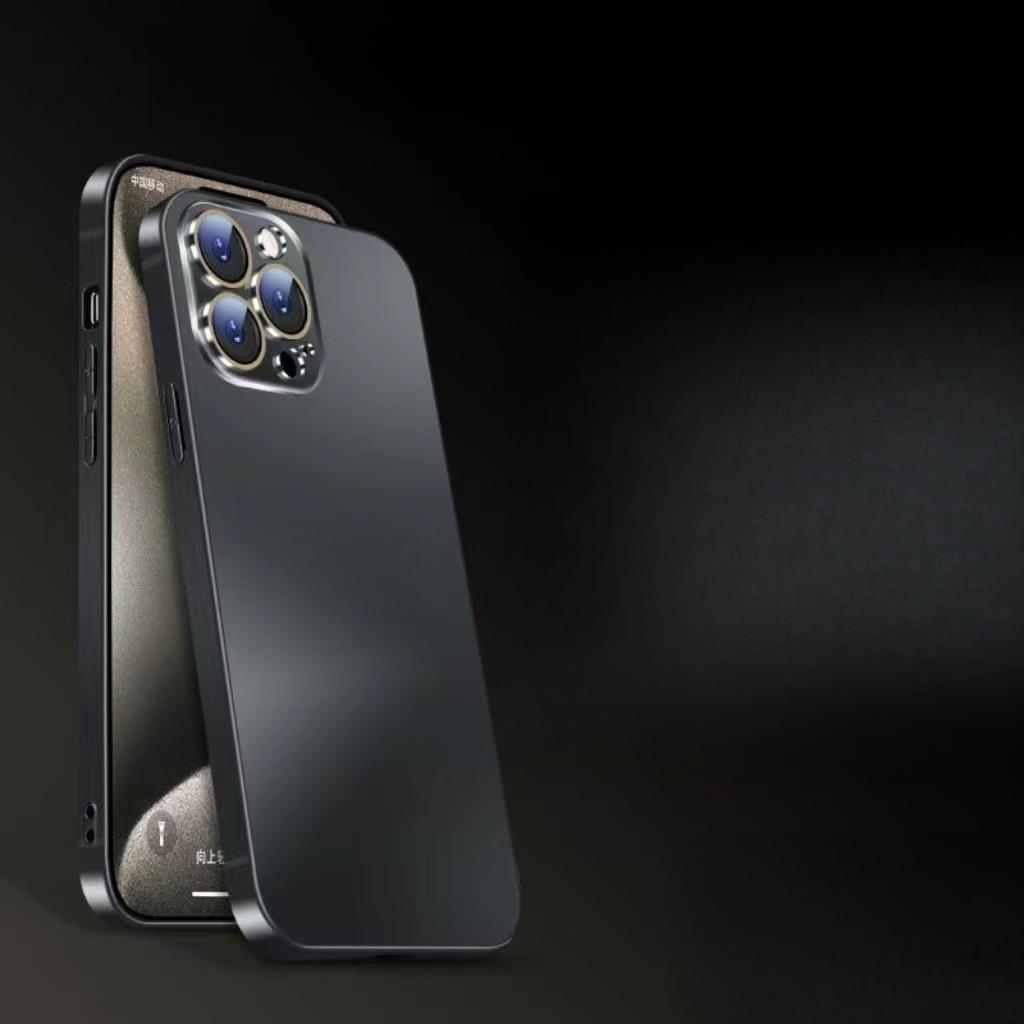 IPhone 16 Титановый Гальванизированный Нано-применимый Чехол для Мобильного Телефона Apple 15 PROMAX 14 Матовый 13 Оригинальная Пленка для Объектива