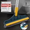 Multi-Purpose Cleaning Brush & Squeegee: Hard Bristle, Grout, Bathroom, Corners, Tiles, Crevices, Glass, and Floor Cleaning.