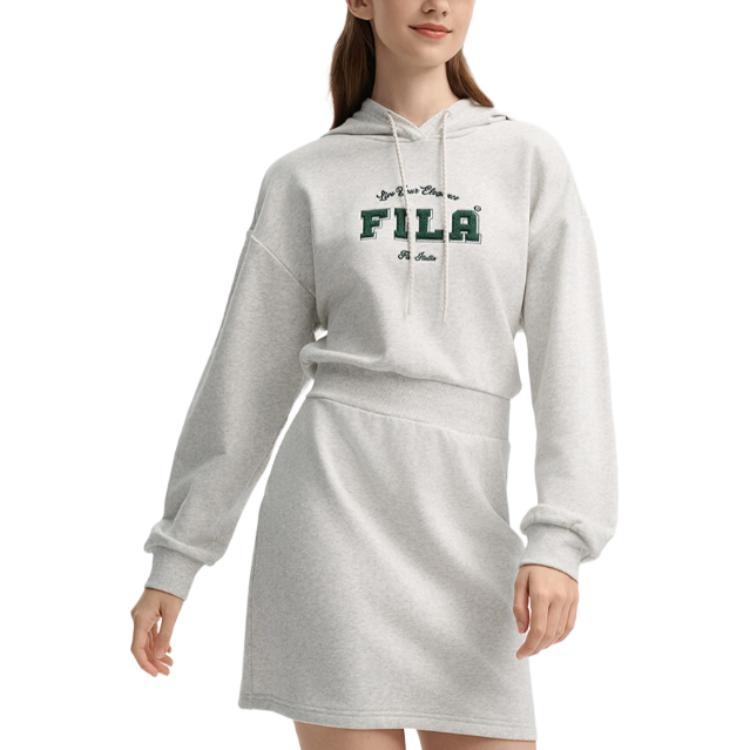 FILA Long Sleeved Dress Women's Moon Whisper Heather Gray F11W439310FMG