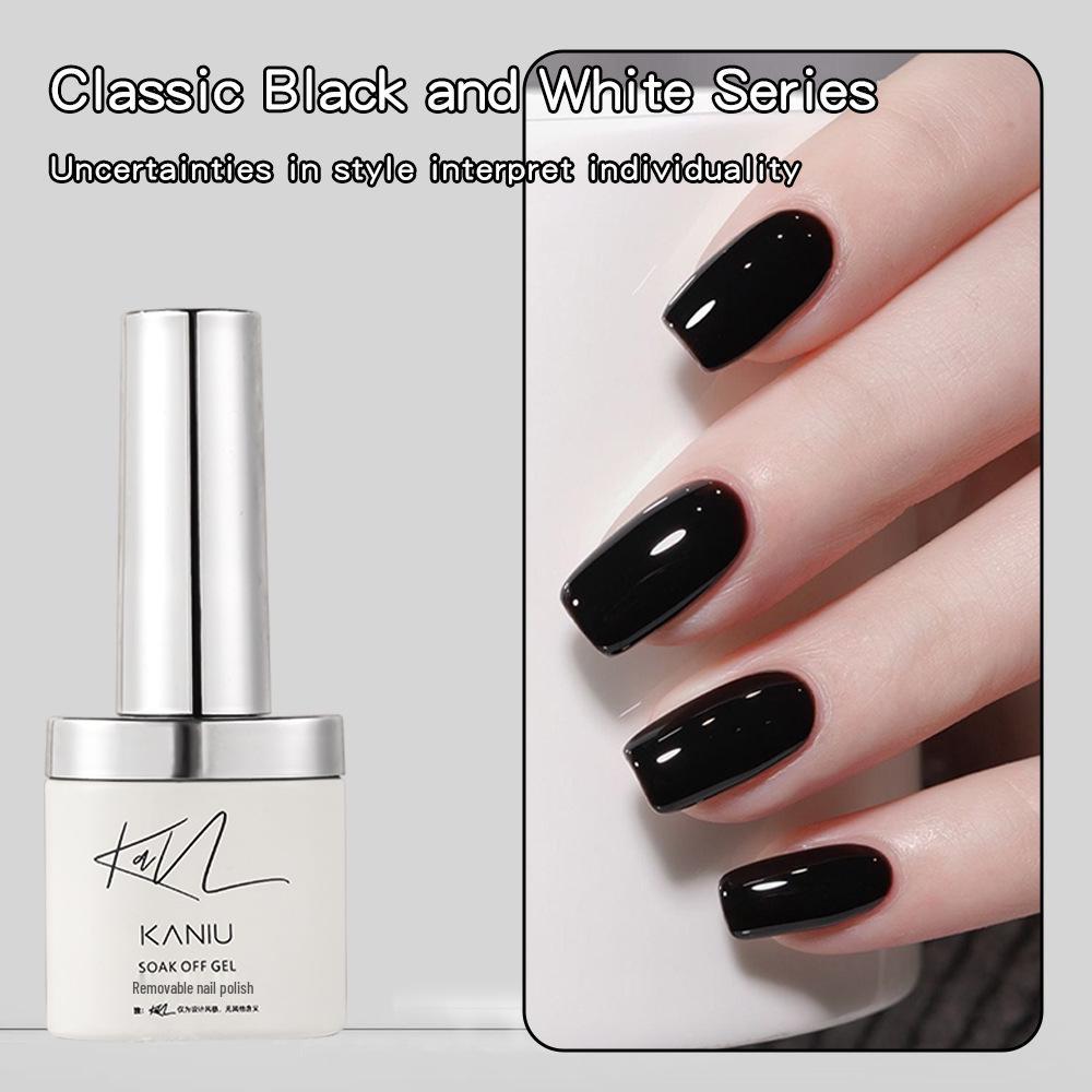 Высокопигментированный УФ-гель-лак для ногтей Белый и Черный - Универсальные Базовые Цвета для Нейл-арта