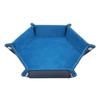 Catchall Empty Pocket Foldable Hexagonal Leather Storage Tray for Bedside DND Dice Keys Organization Folding Entrance Objects Holder