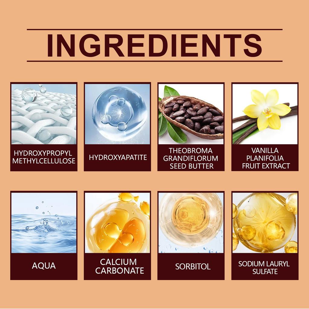 Зубная паста со вкусом шоколада Мягко очищает зубной камень, пятна, запахи, уход за зубами, зубная паста