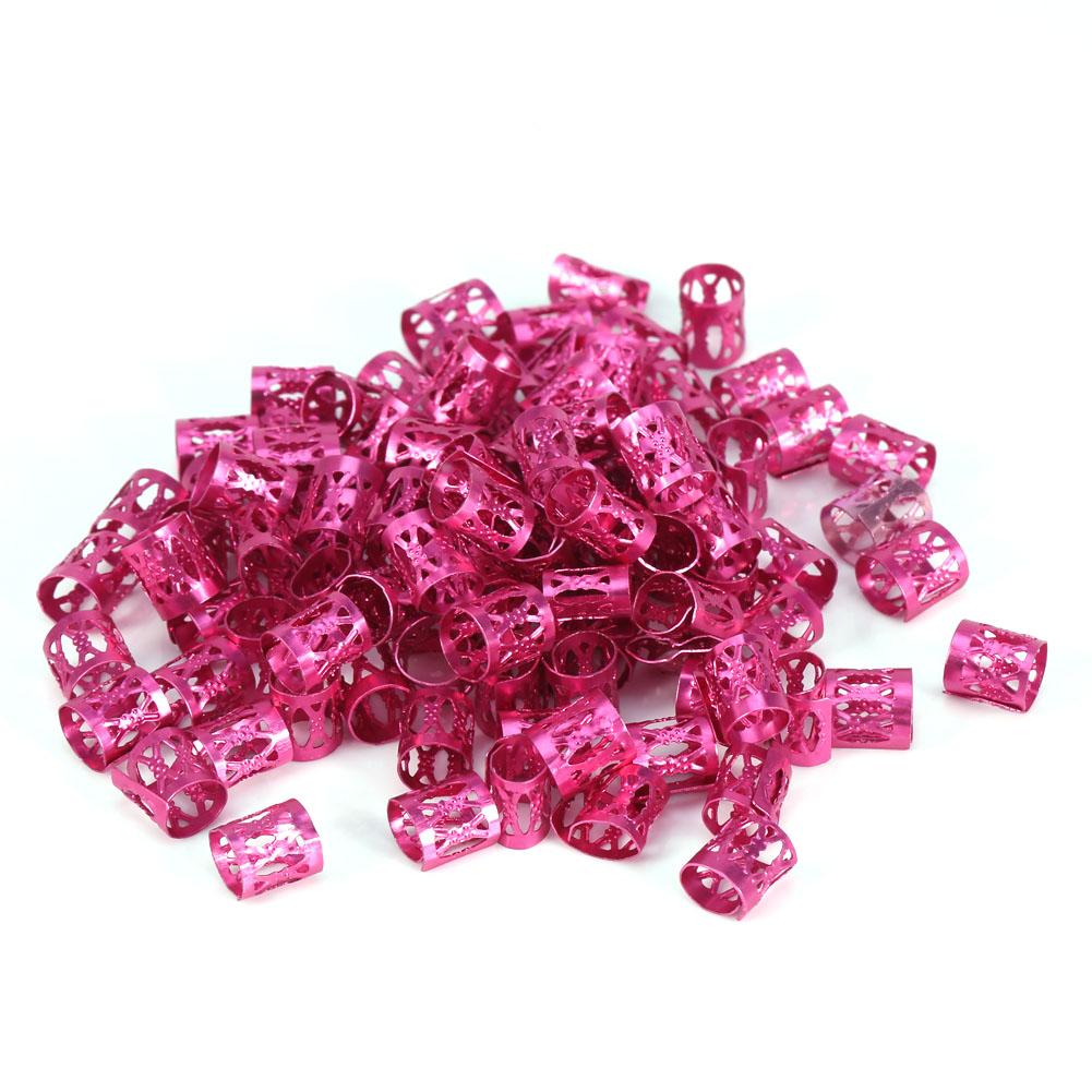 Hair Beads 100PCS/Bag New Colorful Hair Braiding Beads Rings Cuff Styling Decoration Tools 7 Colors Hair Braid Rings