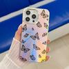 Electroplated Laser Butterfly for Apple 16E Mobile Phone Case for IPhone15promax Creative Personality New Style