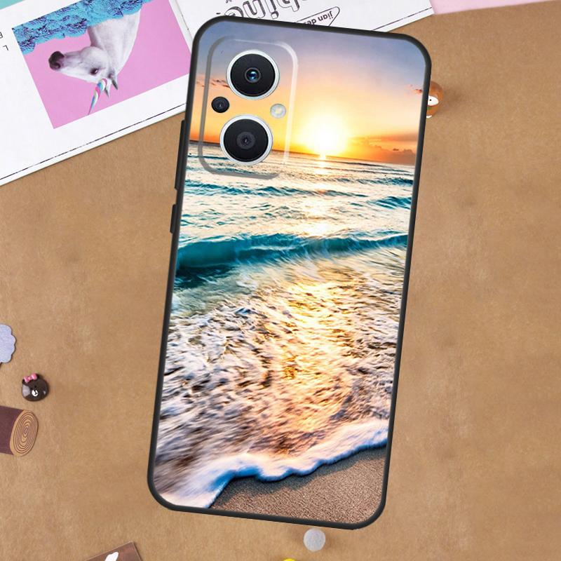 Summer Beach Sunset On Sea Case For OPPO Reno 14 13 12 11 10 Pro 14F 13F 12F 11F 8T 8 Lite OPPO Find X8 X6 X5 Pro Cover