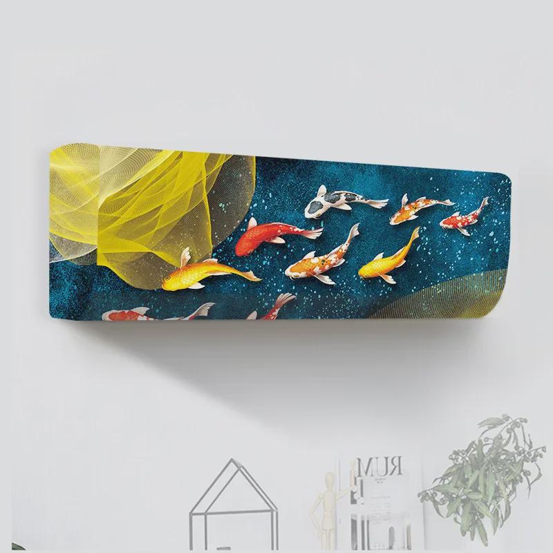 Универсальный мультяшный чехол для кондиционера воздуха: Моющиеся и эластичные для спальни