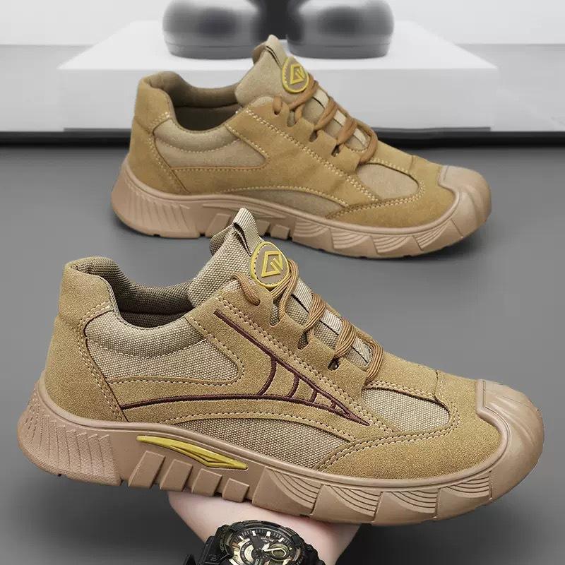 Спецобувь мужская обувь весна новая дышащая строительная площадка работа нескользящая износостойкая спортивная обувь повседневная рабочая обувь альпинизм