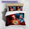 3pcs Descendants The Rise of Red2 Design Cover Set - HD Printed Bedding with 1 Cover and 2 Pillowcases - Perfect for Home and Dorm Decor