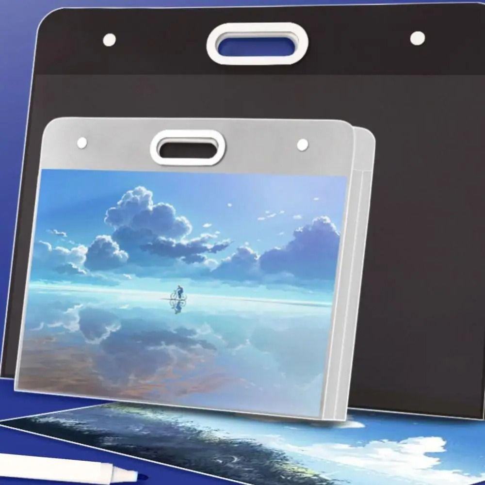 A2/A3/A4 Art Painting Folder with Handle Artwork Storage Bag Sketch Paper Storage Handbag Album