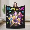 Huntrix Kpop Охотники на демонов Вязаные одеяла Зои Руми Мира Плюшевое одеяло-плед для кровати дивана с принтом Мягкие теплые покрывала