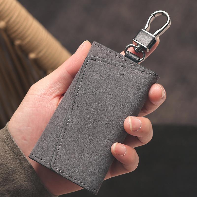 Новый кожаный брелок для ключей Мужской Женский Держатель для ключей Органайзер Чехол Большой вместимости Кошелек для ключей от машины Ключница Мини сумка для карт