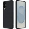 For Samsung Galaxy S25 Edge Case Leather+PC Hard Phone Cover Carbon Fiber Texture