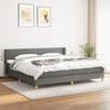 3130218 vidaXL Divan Bed with Mattress Dark Grey 200x200cm Fabric