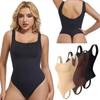 Womens Body Shaper Waist Trainer Square Neck Tank Tops Seamless Tummy Control Shapewear with Thong Butt Lifter Bodyshaper