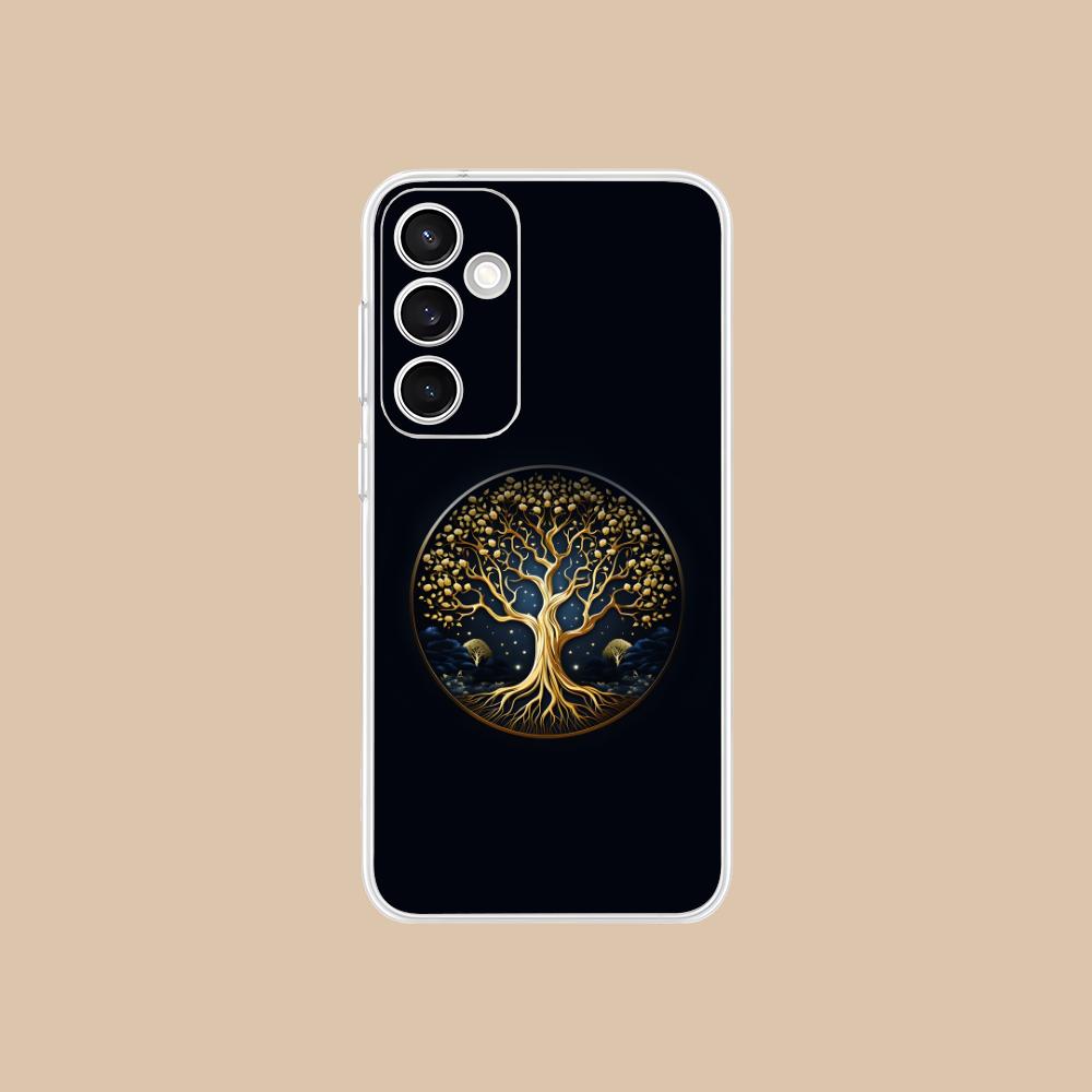 Чехол для мобильного телефона "Древо Жизни Мира" для Samsung Galaxy S25 S24 S23 S22 S21Plus FE Ультра Прозрачный Цветной Чехол для Смартфона