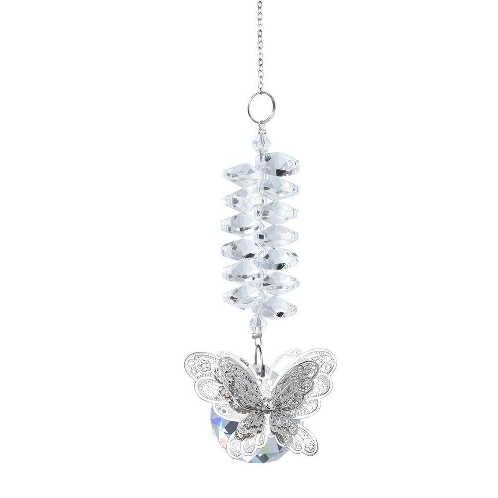 Colorful Butterfly Crystal Ball Suncatcher Wind Chime
