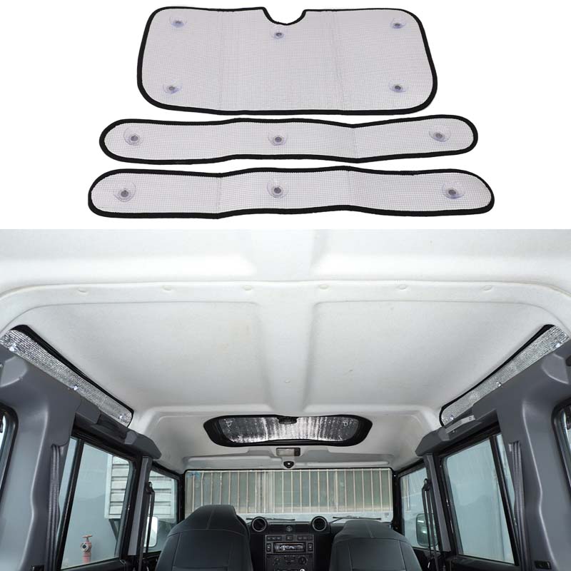 Для Land Rover Defender 110 130 2004-2024 Автомобильная передняя крышка лобового стекла Полное стекло окна Защита от солнца Зонтик Автоаксессуары