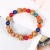 4Pcs/set Wooden Beads Bracelet Multicolor Women Boho Bangles With Hollow-out Pendant LM
