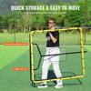 Baseball And Softball Rebounder Net, 4 x 4.5 Feet PitchBack Baseball Nest for Pitching and Fielding Training, Pitch Return Trainer Rebound Net with