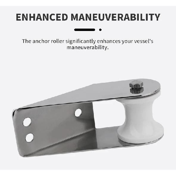 White Single Wheel Anchor Bow Roller 316 Stainless Steel Bow Roller for Marine Accessories