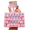 Transparent Dual-Tone Mini Keyboard Pendant 26-Key Keyboard Keychain  Desktop Decoration