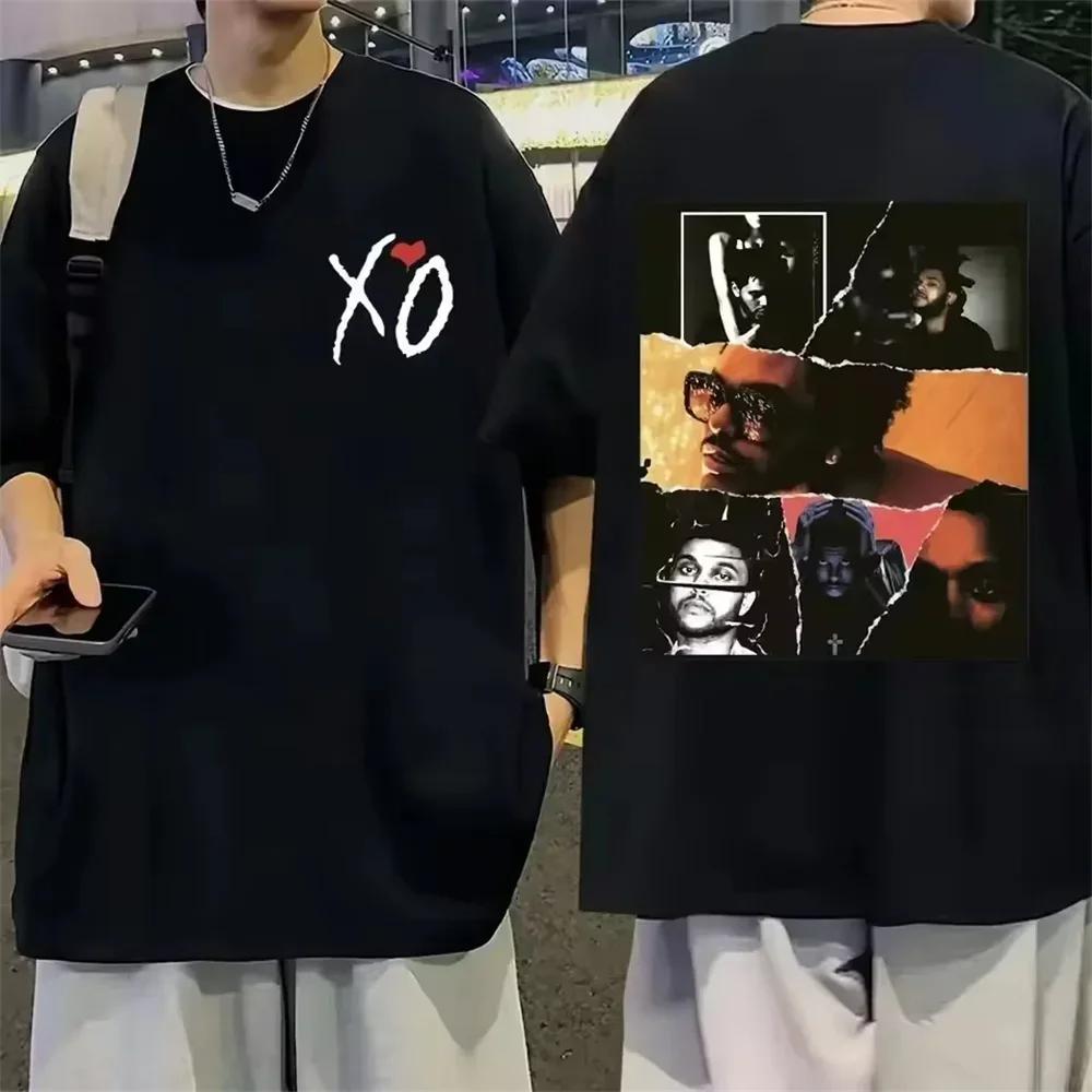2026 Summer Pop Rapper The Weeknd Xo Album Graphic T Shirts Men Fans Hip Hop New Short Sleeve 100 Pure Cotton Printed Tshirt