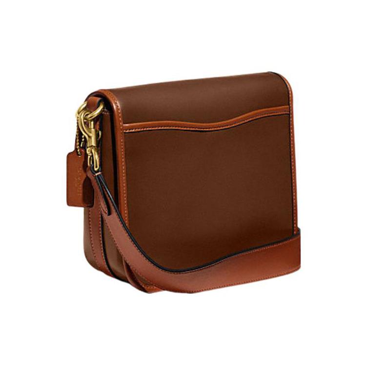 New COACH Frankie Cow Leather Shoulder Bag, Crossbody Bag Trumpets Women's Brown CH768-VIB