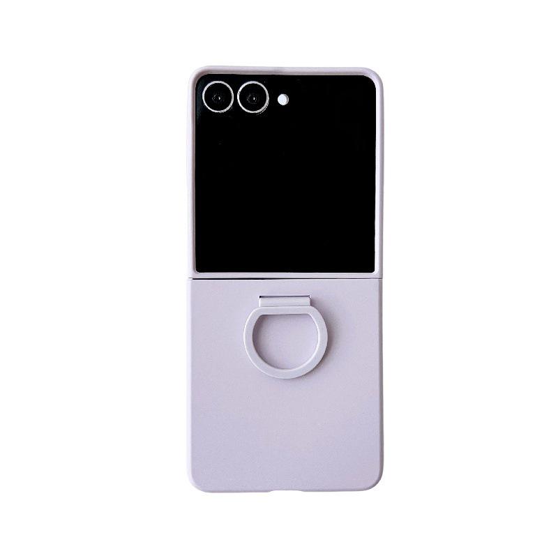 Fashion Macaron Solid Color Anti-Drop Ring Case for Samsung Z Flip7