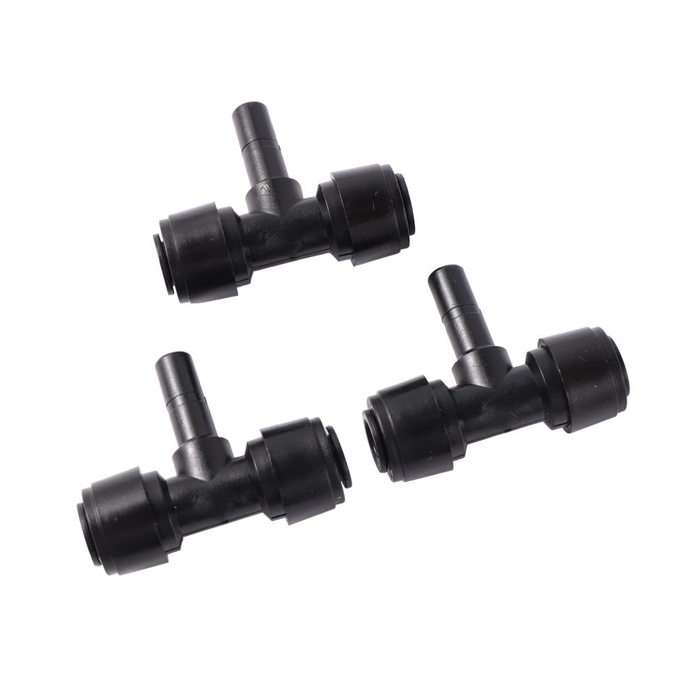 10Pcs 6.35mm Black RO Water Fitting 1/4 Straight Elbow Tee POM Coupling Hose PE Pipe Bulkhead Quick Connector Water Filter Parts