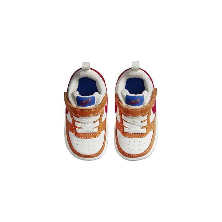 Nike Детские кроссовки Court Borough Low 2 TD Sail Hot Curry кремовые Game-Royal University-Red BQ5453-119