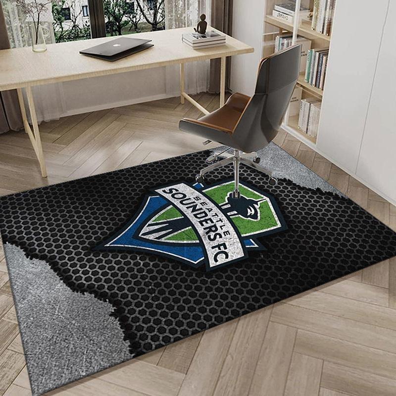 Sea-ttle Fc Logo Printed Area Rug for Office, Chair Rug, Decorative Carpet Floor Mat, Large Size Fan gifts Christmas gifts