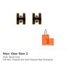 HERMES POP H Gold Plated Stud Earrings Women's H608002F-03