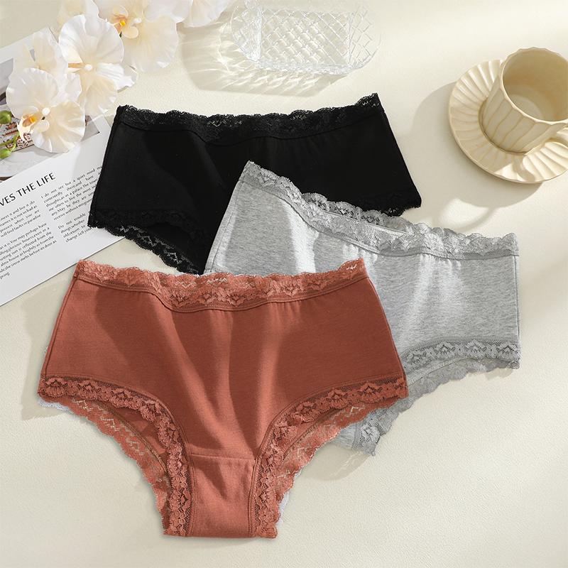 3Pcs/Set Women's Seamless Cotton Briefs Women Panties Solid Color Breathable Underwear Female Low Waist Soft Lingerie S-XXL
