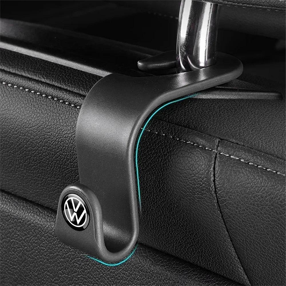 ZCKOT1 2/4Pcs Car Seat Back Hook Organizer Holder Storage Hanging Clips For Volkswagen VW R-line GTI R Golf Passat Magotan Tiguan Bora