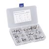 80PCS Hex Nuts Assortment Kit 304 Stainless Steel Lock Nuts with Nylon Insert 8 Specifications