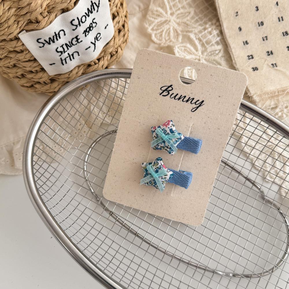 Мультяшные милые заколки для волос с кроликами, тканевые кружевные детские BB-заколки, заколки для волос для маленьких девочек, детские аксессуары для волос, головные уборы, зажимы для волос