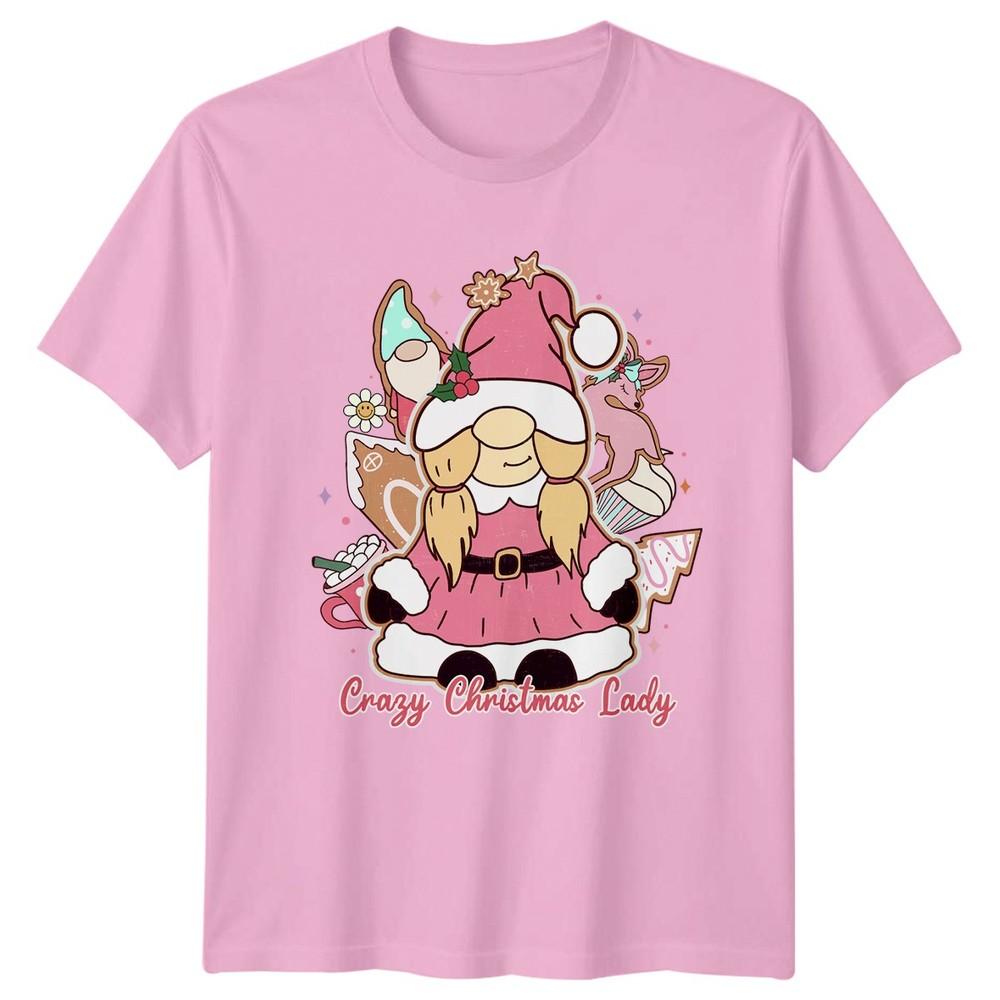 Crazy Christmas Lady Gnome Holidays Christmas Unisexs TShirt Unisexs Tee Graphic