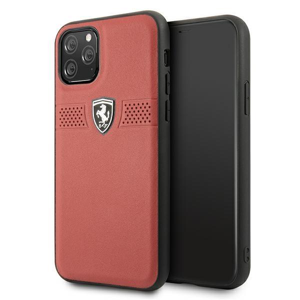 Etui do iPhone 11 Pro Ferrari Hardcase Skórzane Czerwone