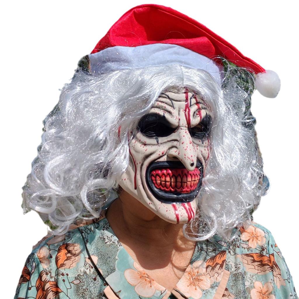 New Soul-Shattering Clown Mask Terrifier 3 mask Black and white clown cos Horror Clown Mask