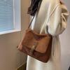 Monochromatic Suede Crossbody Bags for Women Soft PU Leather Designer Fashion Messenger Bag Shoulder Bag