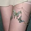 Butterfly Leg Chain Sexy Accessories Women'S Thighs Decoration Large Size Subcultural Tassel Body Chain Spice Girl Accessories
