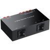LiNKFOR Speaker Selector with Spring Clip 1 Passive No Power Supply Independent Area for Speaker Bare Wire Only 2-Zone Terminals, Input/2 Output,