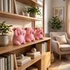 3PCS Miniature Pink Pig Figurine Cartoon Pig Ornament Piggy Statue  Micro Landscape