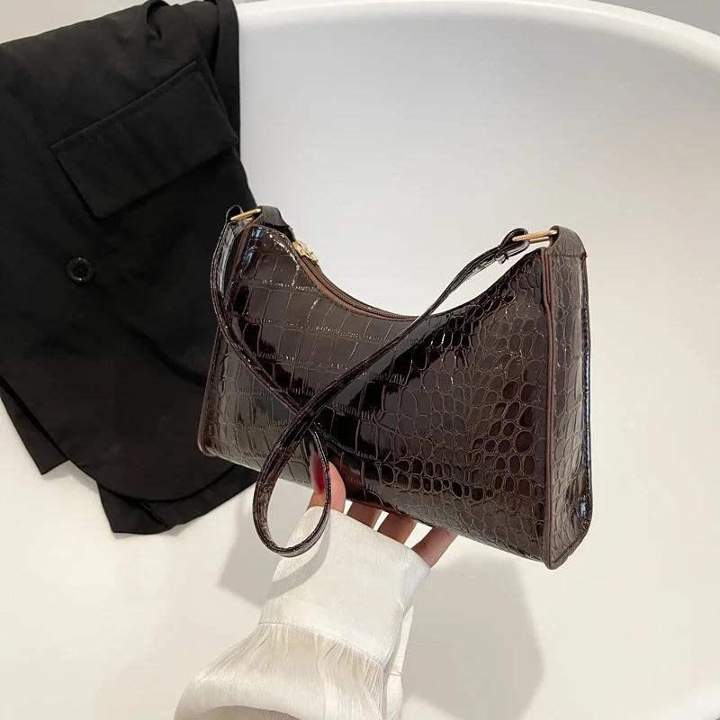 Модная женская сумка через плечо из лакированной кожи для шоппинга и отдыха, женская сумка на цепочке, сумка через плечо