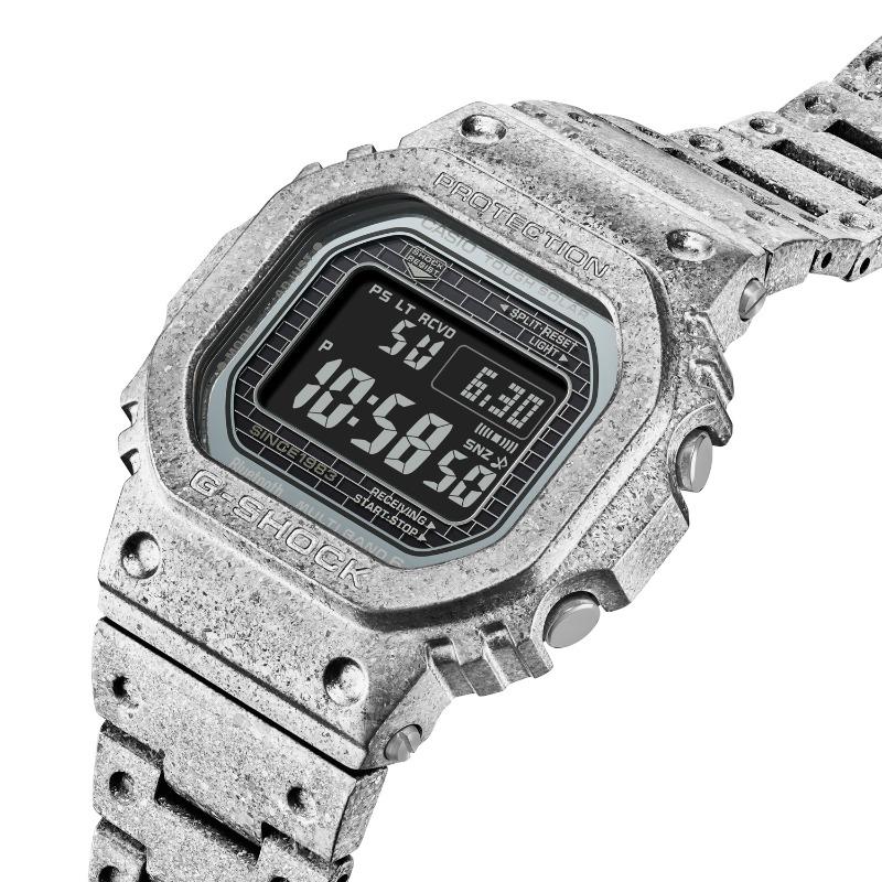Casio Мужские часы G-SHOCK GMW-B5000PS-1, кварцевые, из нержавеющей стали, водонепроницаемые 200 м, ударопрочные