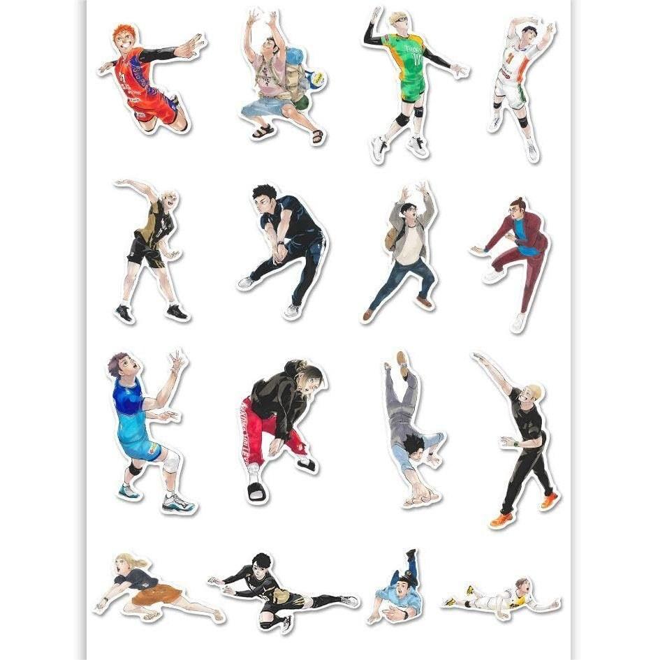 Haikyuu Sticker 120 Pieces Notebook Stickers Poster Kozume Kenma Hinata Oikawa Tooru Kageyama Atsumu Nekoma Karasuno After Graduation Chibi Characters