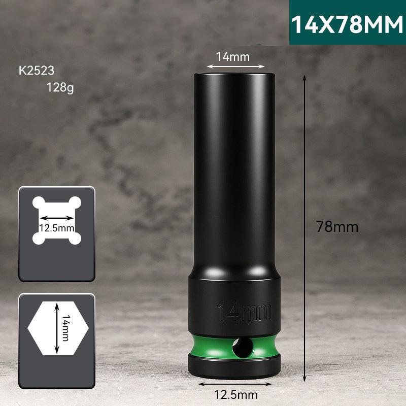 1/2 Inch Drive Deep Impact Socket Set Metric 8-32mm Pneumatic Wrench Tire Removal Auto Motorcycle Repair Hand Tool Kit Colorful